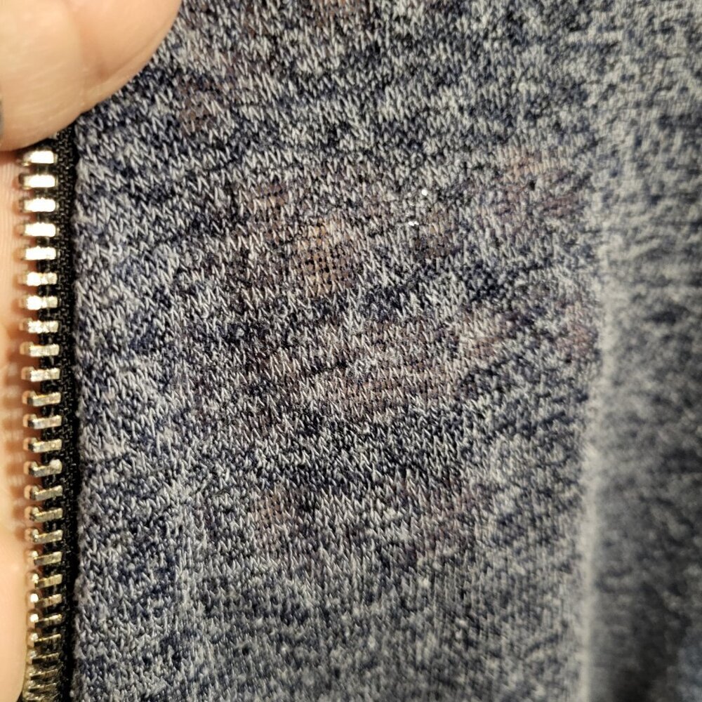 JOAN VASS OVERSIZED HEATHERED BLUE KNIT TOP SZ S - Picture 4 of 6